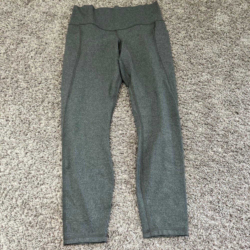Member's Mark Everyday High Rise Ankle Legging Charcoal Heather buttery soft L